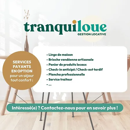 Appartement Tranquiloue - Confort - 12 Min Puy Du Fou *